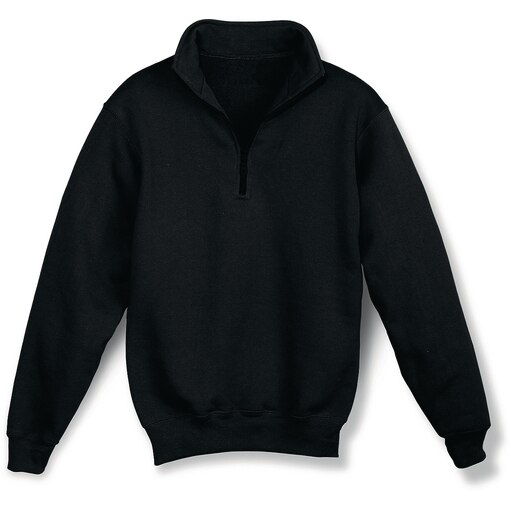Sweat-Shirt Basic mit Reißverschluss schwarz